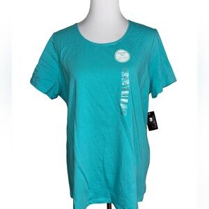 Kim Rogers Aqua Short Sleeve Tee